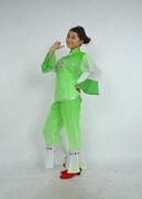 喇叭袖过渡秧歌服饰/少数民族舞蹈演出服装/秧歌舞台表演服装绿色