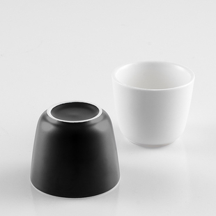 简约品茗杯黑白陶瓷功夫，茶具茶杯加厚耐热个性日式主人单杯可定制