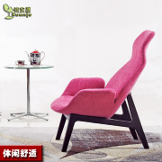 简约时尚布艺轻奢单人沙发样板房老虎休闲椅咖啡餐饮配套B335-2
