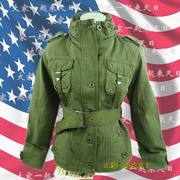 自由基地女式风衣军迷服二战，复古外套多袋工装全棉休闲上衣