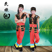 六一儿童民族服装男童，葫芦丝演出服壮族，苗族傣族彝族表演服饰