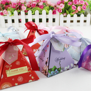 婚庆用品结婚糖盒三角形礼糖盒结婚创意欧式个性婚礼糖果盒纸盒
