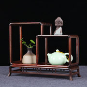 红木博古架红酸枝多宝架实木茶具，茶叶架摆件架展示架茶架子置物架