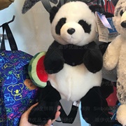 香港海洋公园熊猫，西瓜背包毛绒书包创意，儿童礼物