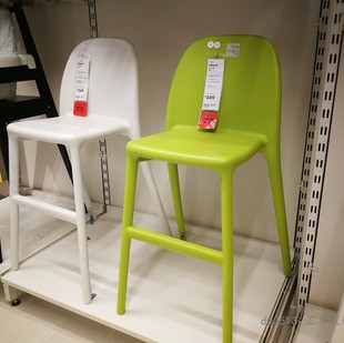 IKEA/宜家专业国内乌尔班 书桌椅  白色 高脚椅 儿童餐椅