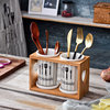 创意北欧陶瓷筷子筒双筒沥水，家用筷子桶筷子盒，韩式收纳置物架厨房