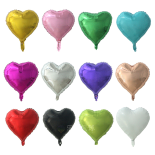 18寸爱心心形铝膜气球 婚礼结婚庆典装饰 七色可选