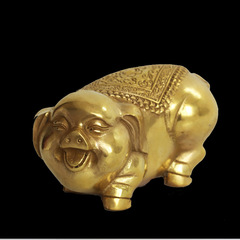 铜猪摆件客厅铜生肖猪小猪金猪的摆件猪饰品工艺桌面装饰品纯