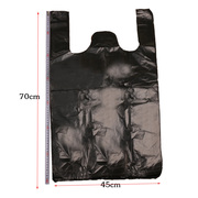 4丝加厚黑色塑料袋45*70日用家用打包袋马夹袋背心袋直供