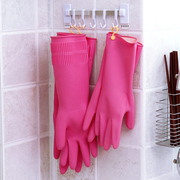韩国进口加长家务清洁防水乳胶，手套厨房带挂钩橡胶洗碗洗衣皮手套