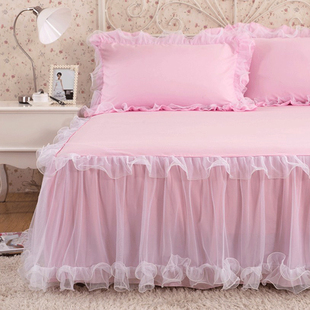 韩版蕾丝床裙单件公主，席梦思床罩床套夹棉加厚1.8m床垫防滑保护套