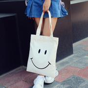 日韩夏季单肩包帆布印花环保袋牛仔包购物袋包手提斜跨女包包