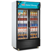 兴菱立式双门冷藏展示柜，玻璃门冰箱商用冷柜士多店，饮料冰柜760升