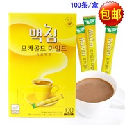 韩国进口咖啡maxim麦馨摩卡咖啡，速溶三合一100条盒