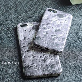 创意月球适用苹果7手机壳，个性iphone8plus全包，软壳防摔磨砂超薄壳