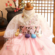 韩国传统女童韩服朝鲜族女宝宝，一周岁生日礼服女孩儿童韩服e01558