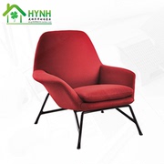 设计师北欧创意休闲客厅好沙发椅  现代简约单人卧室脚踏椅送靠枕