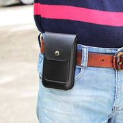 竖款男士穿皮带手机腰包iphone5s，苹果5se挂腰皮套双层腰包别裤带