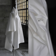 事儿 白衬衣面料-100%全棉白色设计师布料北欧日本结构与解构主义