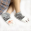 有猫 春秋中厚猫爪肉球短袜 可爱双面猫脚猫足袜子珊瑚绒地板袜女