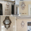 欧式豪华复古钟表客厅创意大气挂钟墙面装饰静音挂表现代摆钟壁钟