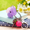 韩国创意可爱水钻糖果，色小狗汽车钥匙扣，女包包挂件钥匙链饰品