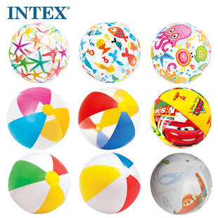 intex充气沙滩球戏水玩具，球透明海滩，球儿童手球加厚环保