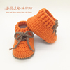 宝宝毛线鞋子手工编织婴儿毛线鞋成品纯手工手工编织的婴儿毛线鞋