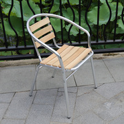 休闲铝木椅户外铝，合桌椅铝合金椅子户外公园椅