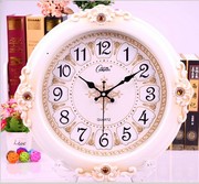 康巴丝静音欧式钟表挂钟客厅卧室时尚创意大挂表现代时钟石英钟表