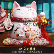 招财猫摆件大号陶瓷储蓄罐，存钱罐日本创意，居家店铺开业