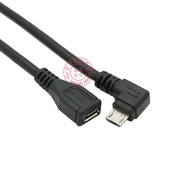 90度 MICRO USB延长线 25厘米弯头 右弯micro USB手机数据延长线