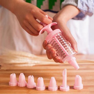 塑料裱花器8件套装挤奶油做蛋糕曲奇饼干裱花嘴裱花筒DIY烘焙工具
