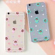 韩国linefriendsiphone6plus透明手机壳，六s苹果6保护套全包