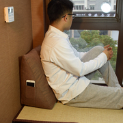 日式棉麻简约三角靠枕，榻榻米飘窗靠枕床头沙发，腰枕可拆洗棉麻靠枕