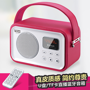 朗技 P20蓝牙音箱收音机可插卡/U盘带时钟闹钟充电便捷音箱 