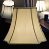 中式布艺灯罩外壳个性创意方形小台灯落地灯大简约配件卧室床头罩