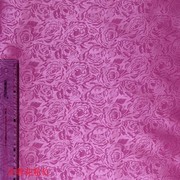 布料100D*150D时尚经典粉色芙蓉玫瑰花染色涤纶提花布
