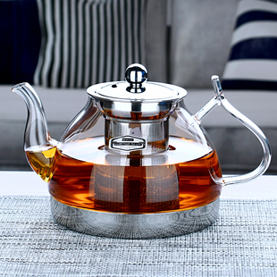 玻润 电磁炉专用玻璃茶壶 耐热玻璃煮茶器 家用加厚耐高温煮茶壶