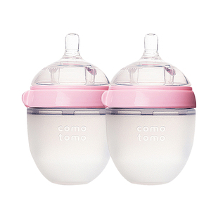 自营Comotomo 可么多么 进口婴儿防胀气全硅胶奶瓶150ml*2