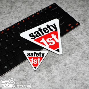 创意个性车贴 SAFETY 1st安全第一警示反光贴 新手上路车尾安全贴