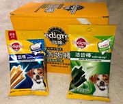 宝路洁齿棒成犬磨牙棒狗洁牙，棒磨牙咬胶75g*24袋绿茶零食除口臭