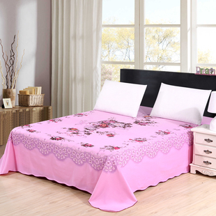 国民老式床单纯棉斜纹传统老式加厚磨毛印花床单双人床单被单