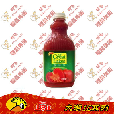 特价促销 上好佳大湖100%纯 番茄汁_1L 饮料