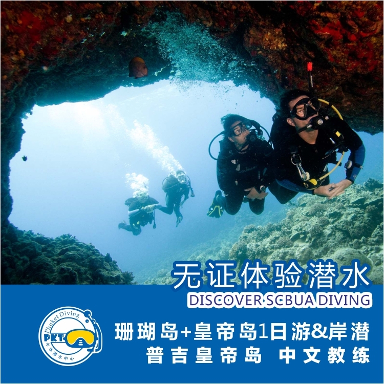 |中华潜水|泰国普吉岛 皇帝岛+珊瑚岛一日自由