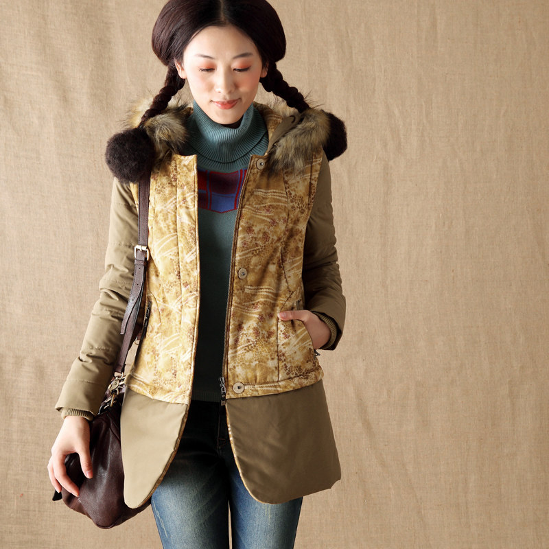 <em>茵曼女装旗舰店</em>2013冬装新款茵蔓正品撞色连