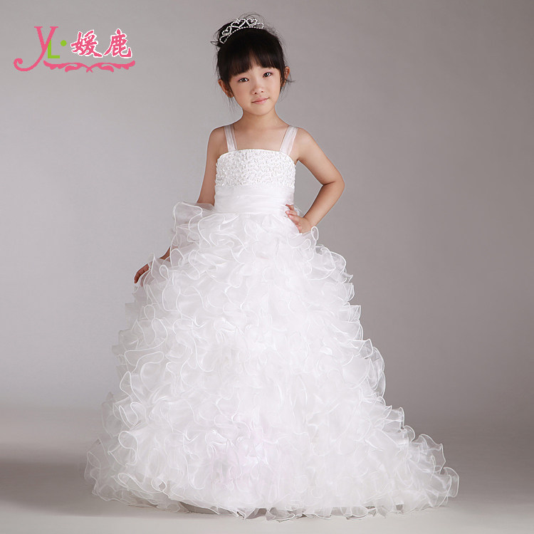 媛鹿奢华<em>小女孩</em>公主婚纱裙 花童礼服女童周岁