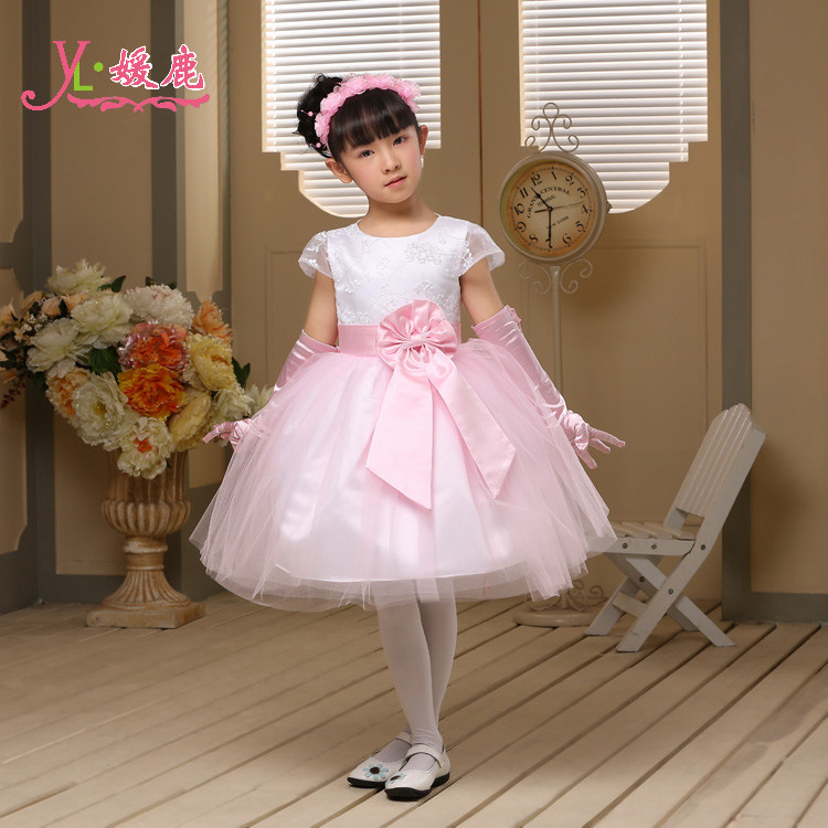 高档女童<em>晚礼服</em> 大童<em>儿童</em>演出服装礼服花童公