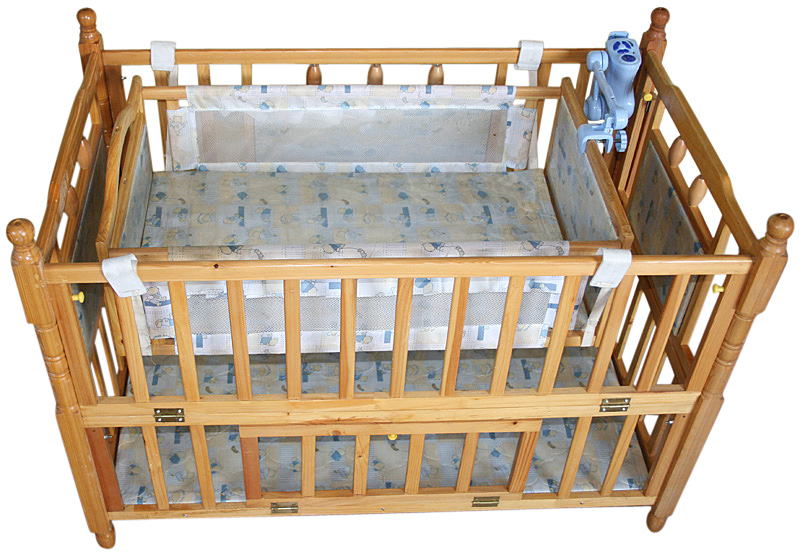 电动自动宝宝实木婴儿床出口配件摇篮床秋千摇