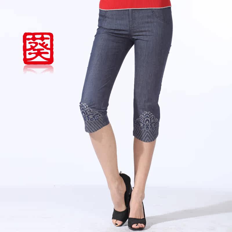 妈妈七分裤中老年女裤<em>夏装中年女短裤</em>中老年裤